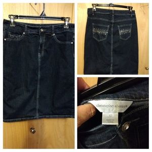 Denim skirt by Christopher and Banks